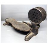 Sewing Collectibles, Includes Ceramic Thimbles, Buttons, Wool Cards, Antique Foot Pedal, Yarn Holder