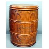Barrel Containers, Qty 3, Includes Briggs Smoking Tobacco Wood Barrel, Glass Barrel With Lid, And Ic