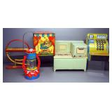Tin Toys, Includes Cash Register, Roy Rogers Lantern, Shoot A Loop, Ohio Art Jack In The Box, And El