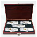 Fighterplus Presidential Folding Knife Set, Includes 5 Knives With Presidential Images And Years, In