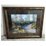 Step Into Autumn By Diane Romanello Print, Framed, Matted, Under Glass, 36.5" x 42.5"