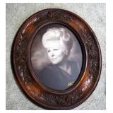 Gesso Wood Portrait Framed, Qty 3, Oval 20" x 17", 21" x 17", And 25.5" x 21"