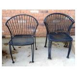 Metal Stacking Patio Chairs 32" x 18" x 17", Qty 5