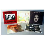 Billy Joel, Elton John, David Bowie, And The Doors Vinyl LPs, Various Titles, Total Qty 5