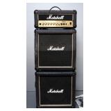 Marshall Lead 15 G15MS 15 Watt Micro Stack, Powers On, With Power Cord And 10ft Patch Cables Qty 2