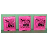 Ernie Ball Super Slinky Bass Custom Gauge Roundwound Bass Strings, 3 Total Packs
