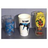 Batman Glass, 7-11 Themed Cup, And Robin Pepsi Super Series Glass, Total Qty 3