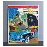 Whitman Batman Frame-Tray Puzzles, Qty 4, 1 Puzzle Piece Damaged, All Complete Otherwise