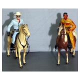 Hartland 1950s Lone Ranger Figure On Silver And Tonto On Scout