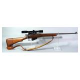 British Enfield No 4 .303 British Bolt Action Rifle SN# 29707, With Maverick 3-9x32 Scope And Leathe