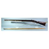 Percussion Cap Black Powder Rifle SN# Not Found, Side Hammer, Brass Accents, Octagonal Bbl, Extra Ro