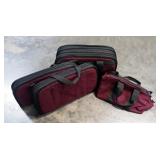 3-Section Padded Firearm Carrying Case, Padded Handgun Cases, Qty 2, And Ammo Bag
