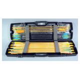 Woodstream Field Locker Hard Case, Includes 25 Wood Arrows And 11 Browning Mirage Fiberglass Arrows
