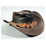 Jacaru Leather Hat, Size Small, Kangaroo Style