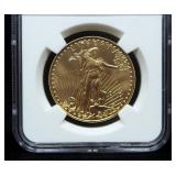 2010 St. Gaudens $50 1 oz Fine Gold Coin, Certified By NGC, Graded MS 70