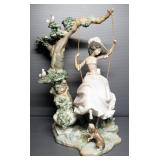 Lladro Swinging Porcelain Figurine #1297, 16" High