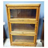 Barrister Book Case With 3 Shelves, 38" High x 24" Wide x 8" Deep