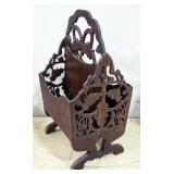 Vintage Magazine Rack, Approx 22" High x 12.75" Wide x 10.5" Deep