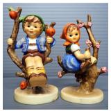 Hummel Figurines, Qty 4, Includes Apple Tree Boy, Apple Tree Girl, Goose Girl, And Smart Little Sist