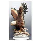 Masterpiece Porcelain Bald Eagle Figurine By Homco, 11.5" High