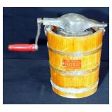 Antique North Bros. Deluxe Lightning 1 Qt Ice Cream Churn