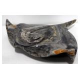 Carved Stone Stingray, 11" Wide x 12" Long