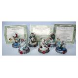 Coca Cola Polar Bear Figures, Special Delivery, Ice Cold Fun (COA), North Pole Or Bust (COA), Cool S