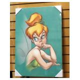 Tinkerbell Print On Canvas Covered Box, 23" High x 16" Wide