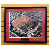 Arrowhead Stadium Home Of The Kansas City Chiefs Aerial Photo, Framed And Matted, 22" High x 26" Wid