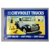 1946 Chevy Truck Tin Sign And 1940s Chevy Truck Advertisements