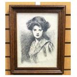 Charles Dana Gibson (American, 1867-1944), "The Day Dream" And "Beauty And Genius" Prints, Both Fram