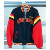 Kansas City Chiefs Suede Leather Jacket, Size L, And Mirage Zippered Jacket, Size XL, Both Have Mino