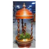 Vintage Oil Rain Don Juan Lamp, 31" Tall, Powers On