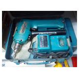 Makita 3/4" Electric Hammer Drill, Model HP2010N, Makita Cordless Drill, Model 6012HD With Battery, 