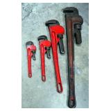 Pipe Wrench Assortment, 7" - 24", Total Qty 4