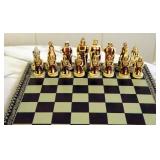 Nigri Itailan Made Chess Set, Hand Painted Pieces Themed After The Battle Of Cornwall