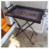 Metal Folding Tray Table 25" x 25" x 14"