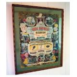 Framed Under Glass 10 Commandments Print, By James Lee, 23.5" x 19.5"