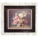 Framed Under Glass Still Life Bouquet Print, 24.5" x 28.5"