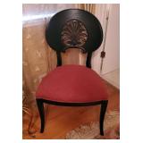 Upholstered Chair With Medalion Backrest, 23" x 33" x 21"