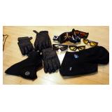 Harley Davidson Leather Riding Gloves, Qty 3 Pair, Cold Weather Face Masks, Riding Goggles And Glass