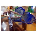Swarovski Crystal Betta Fish/ Siamese Fighting Fish, Qty 2, 2.25" x 3"
