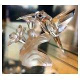Swarovski Hummingbird, Toucan, And Swan Figurines, 2" Tall