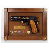 Vietnam Commemorative .45 Automatic Pistol (Non-Firing), With Wall Hanging Display And COA