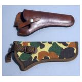 AH Hardy .38 Spl 6" Bbl Leather Revolver Holster And Uncle Mike