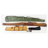 Longarm Soft Cases, Various Styles And Materials, Qty 3, And Carry Pouch