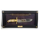 Franklin Mint Vietnam Veterans Commemorative Knife, Anniversary Edition, On Wall Hanging Display, Wi
