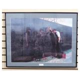 Vietnam Wall Reflections Print By Lee Teter, Framed Matted Under Glass, 23" High x 30" Wide