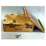 Wood Ammo Crate With Screw-Down Lid 7" x 18.25" x 12,25"