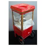 Movie Time Electric Popcorn Popper Model 203388, And Ribbed Glass Jar With Lid